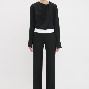 Side Panel Trouser In Black
