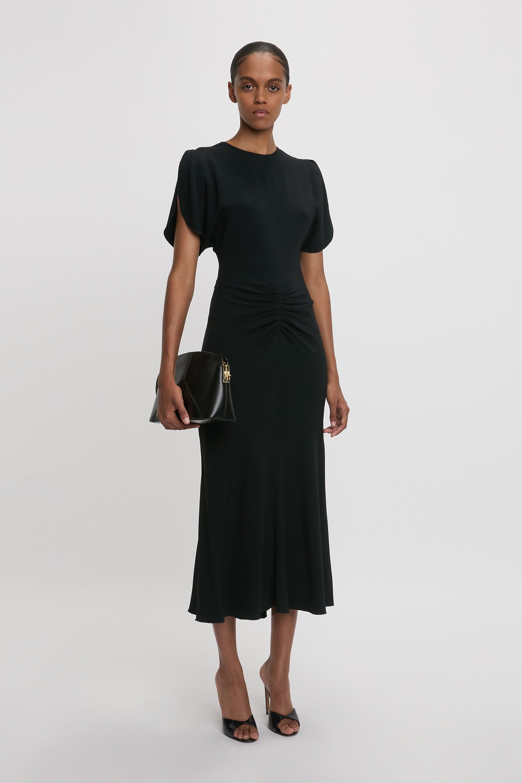 Bela Midi Dress In Black - Image 5