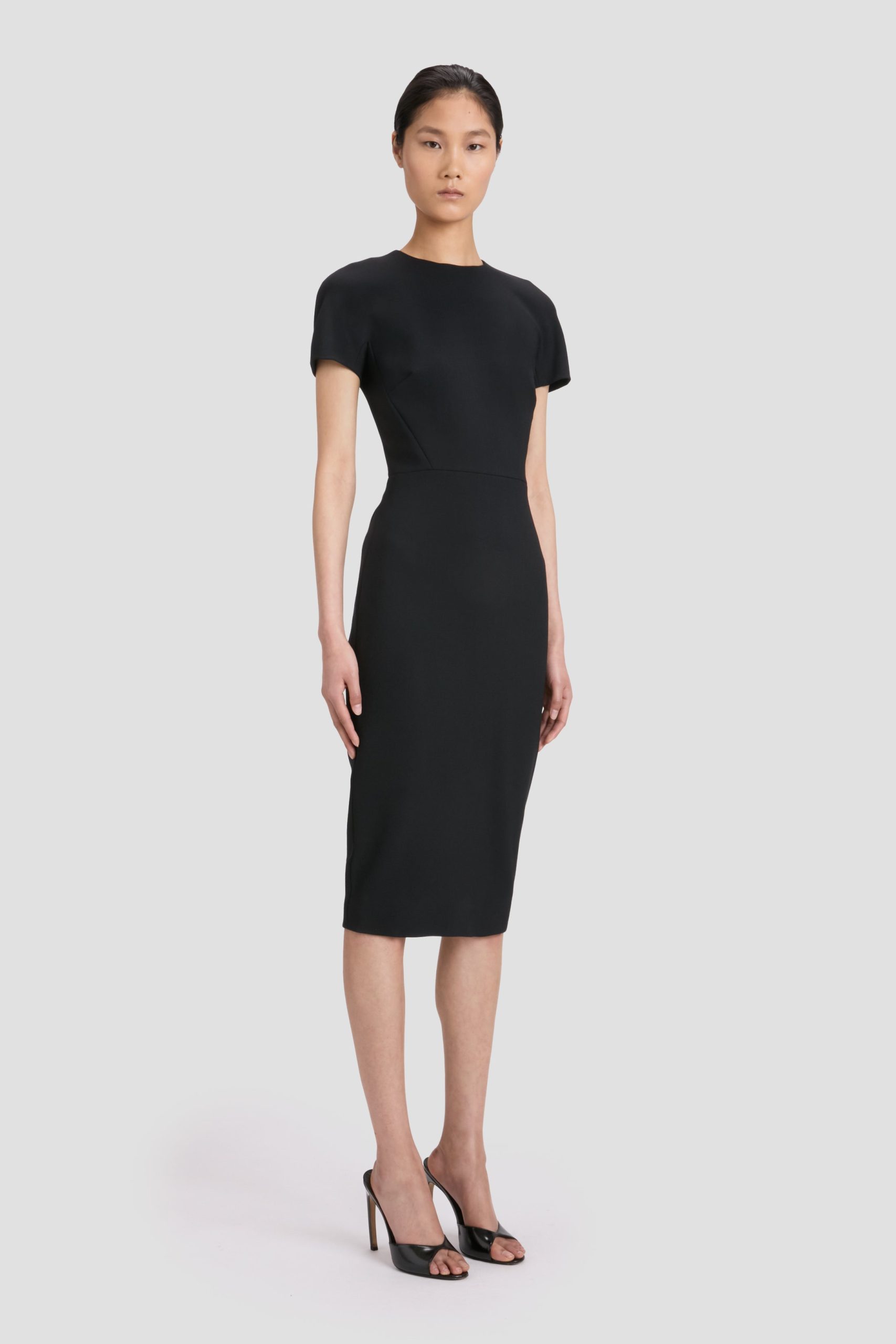 Fitted T-Shirt Dress In Black - Image 2