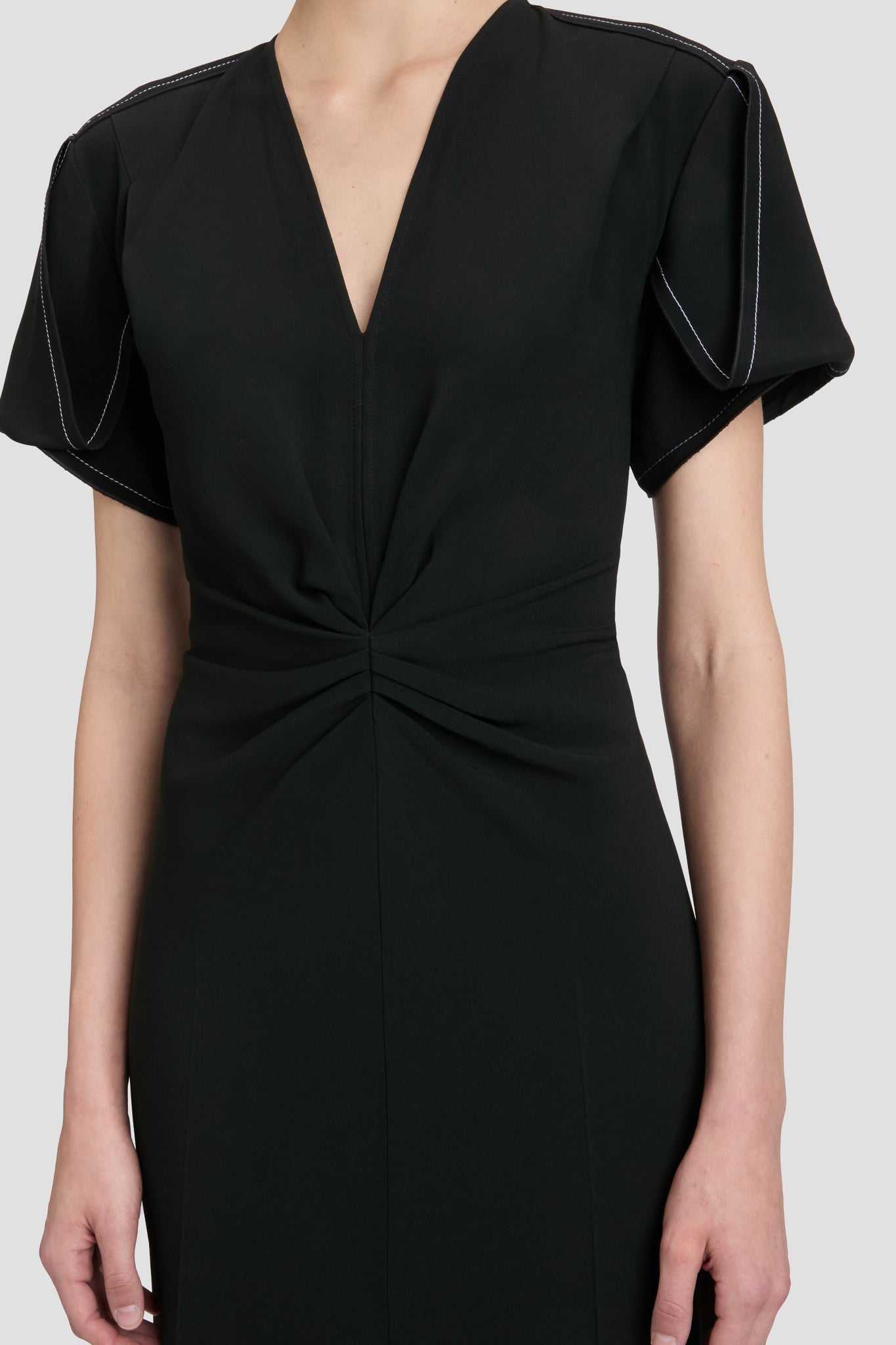 Eve Midi Dress In Black - Image 2
