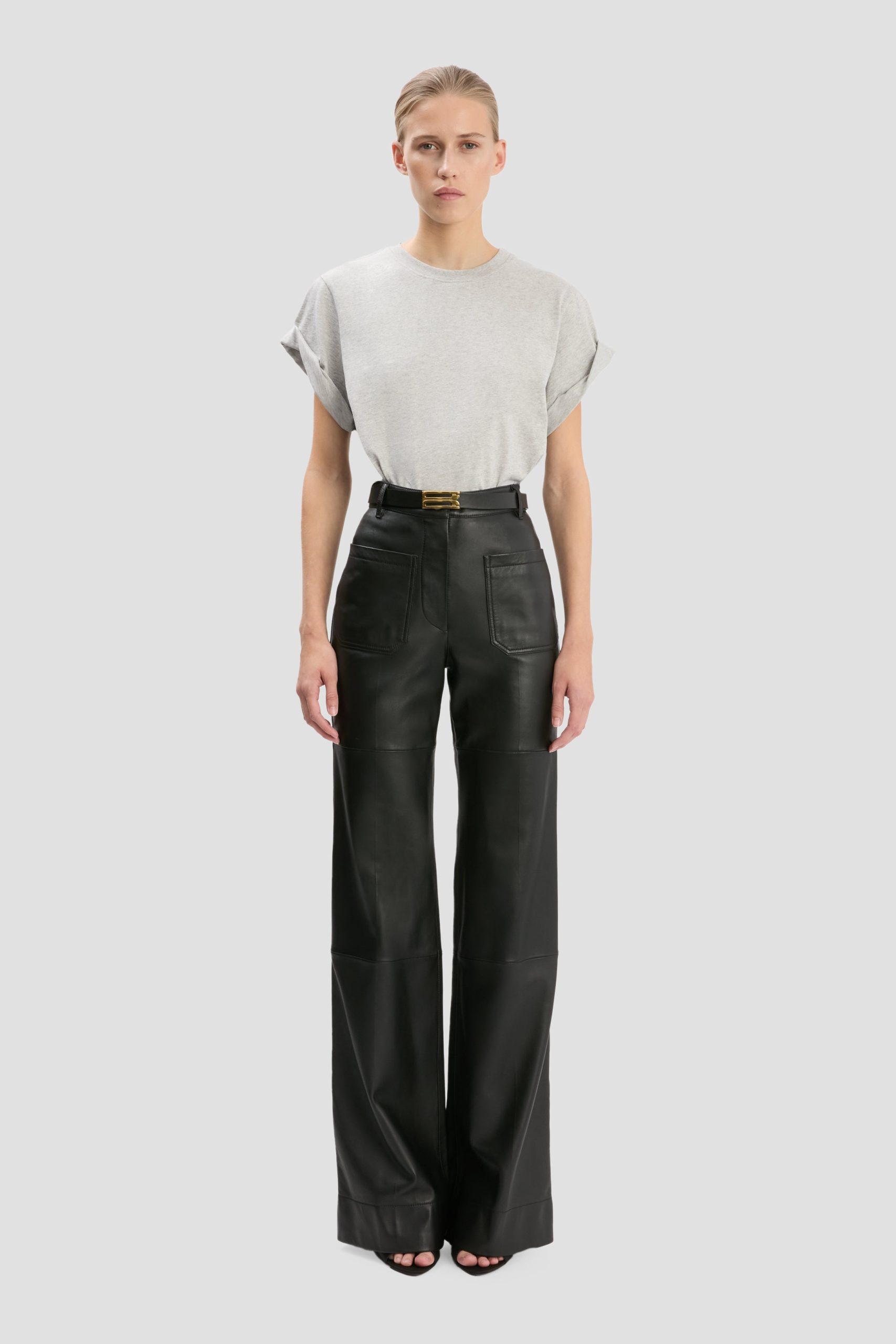 Leather Alina Trouser In Black