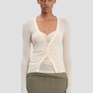 Cardigan In Pale Rose