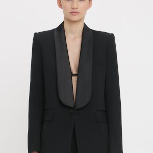Shawl Collar Tux Jacket In Black