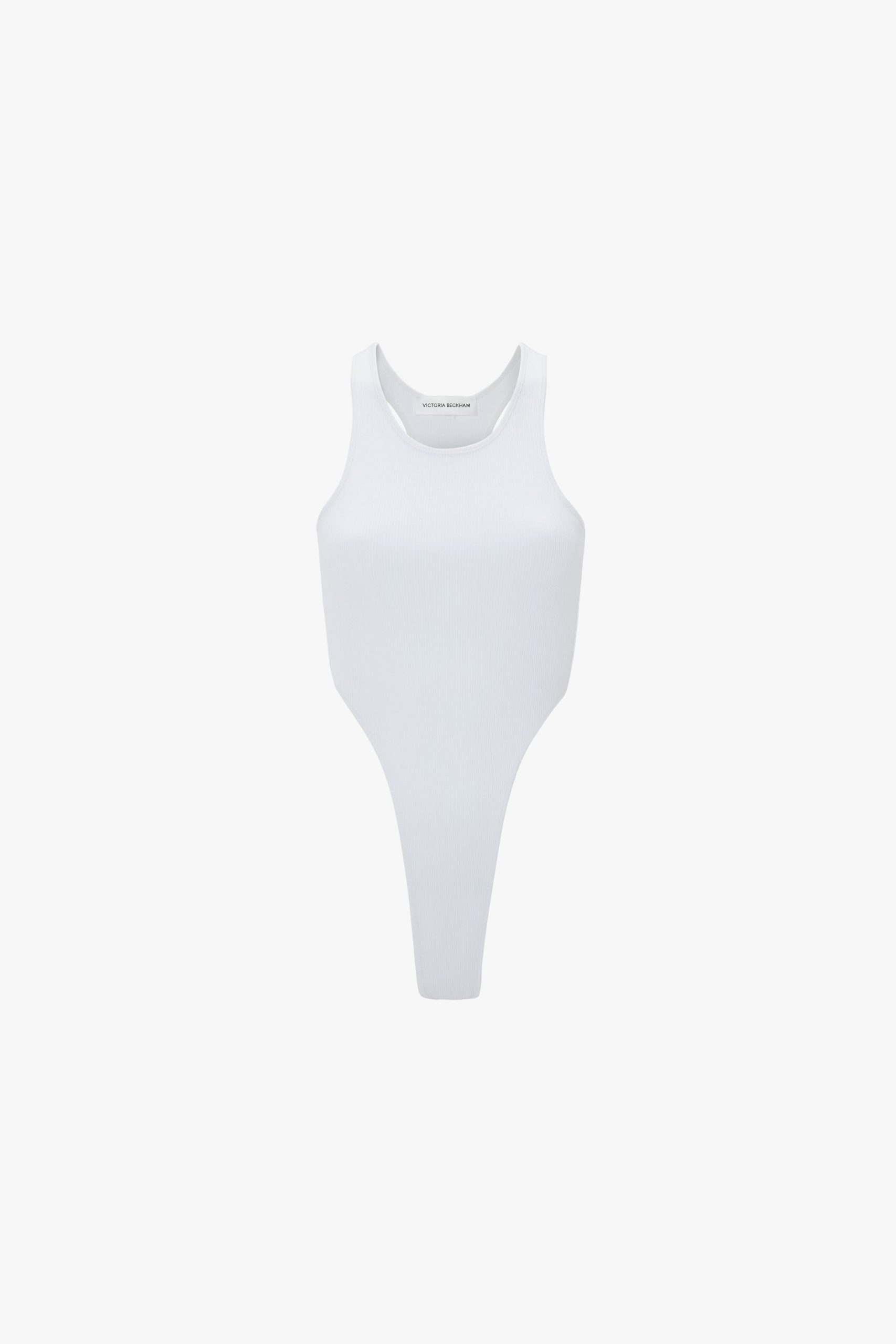 High Leg Bodysuit In White - Image 5