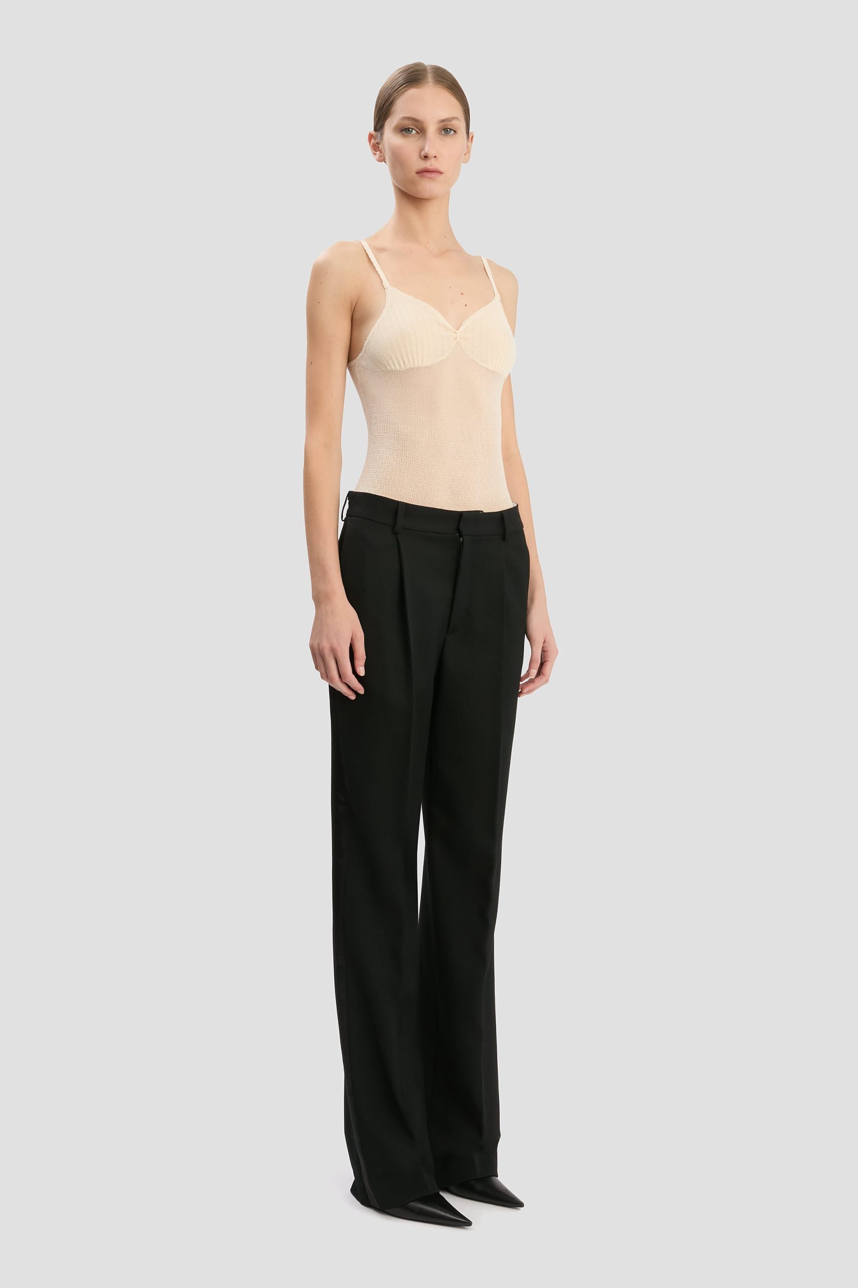 Tailored Straight Leg Trouser In Black - Image 2