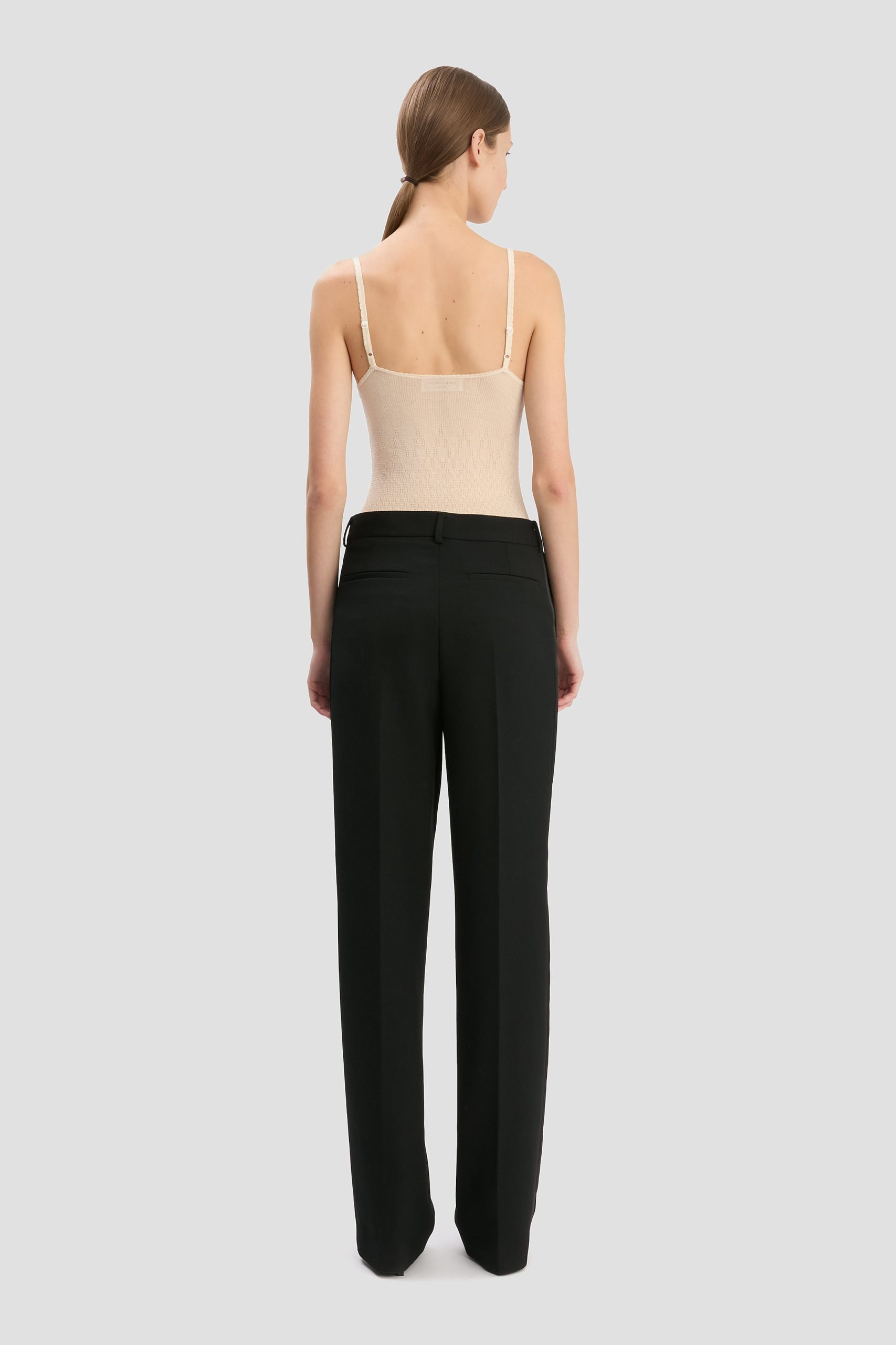 Tailored Straight Leg Trouser In Black - Image 4