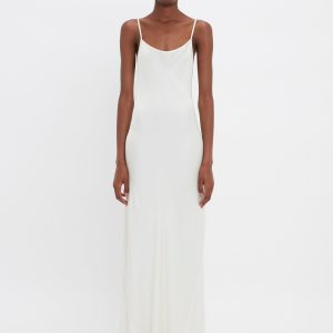 Floor-Length Cami Dress In Ivory